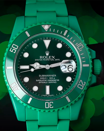 2019 Rolex Submariner Date "Hulk" 40MM Green Dial Aftermarket Oyster Bracelet (116610LV)