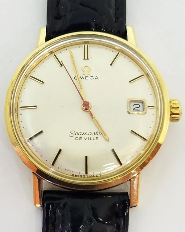 Omega Seamaster DeVille Vintage 34MM White Dial Leather Strap (136.020)