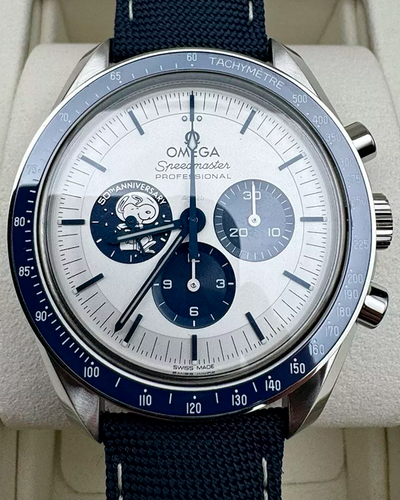 2024 Omega Speedmaster Anniversary Series “Silver Snoopy Award” 42MM Silver Dial Textile Strap (310.32.42.50.02.001)