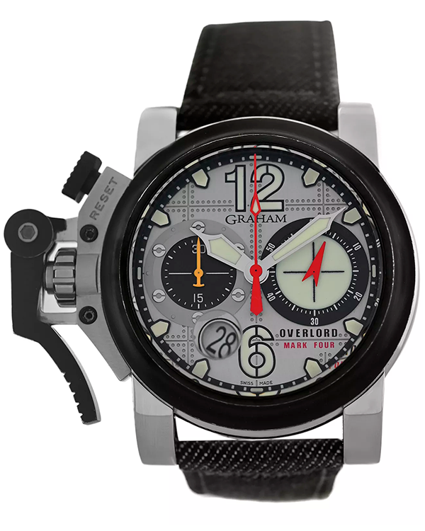 Graham Chronofighter Overlord Mark Four L.E. 47MM Silver Dial Textile Strap (20VBV.S05A.K10F)