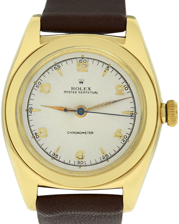 Rolex Oyster Perpetual Bubble Vintage 32MM White Dial Aftermarket Leather Strap (3131)