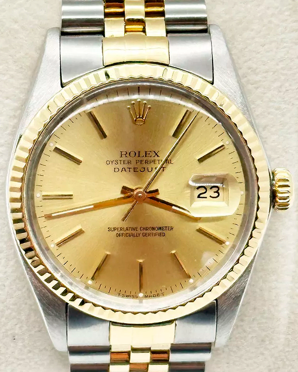 1984 (8.5 Mill. Serial) Rolex Datejust 36MM Champagne Dial Two-Tone Jubilee Bracelet (16013)