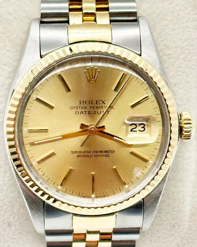 1984 (8.5 Mill. Serial) Rolex Datejust 36MM Champagne Dial Two-Tone Jubilee Bracelet (16013)