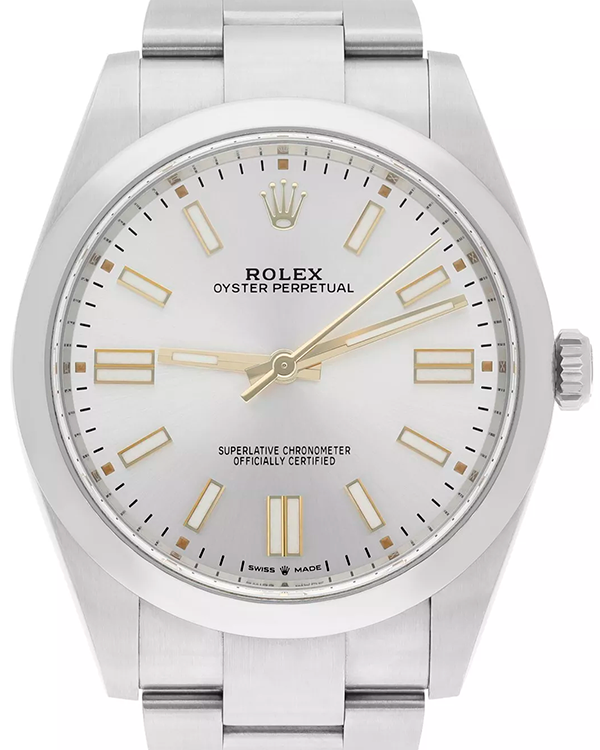 Rolex Oyster Perpetual 41MM Silver Dial Oystersteel Bracelet (124300)