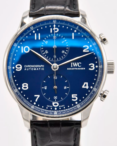 2018 IWC Schaffhausen Portugieser “150 Years” Edition 41MM Blue Dial Leather Strap (IW371601)