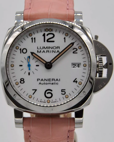 2018 Panerai Luminor Marina 1950 3 Days 42MM White Dial Leather Strap (PAM01523)