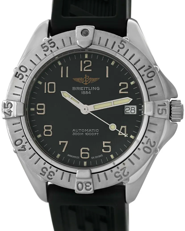 Breitling Colt 38MM Black Dial Rubber Strap (A17035)