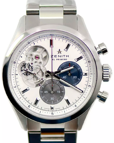 Zenith Chronomaster Open 40MM Silver Dial Steel Bracelet (03.3300.3604)