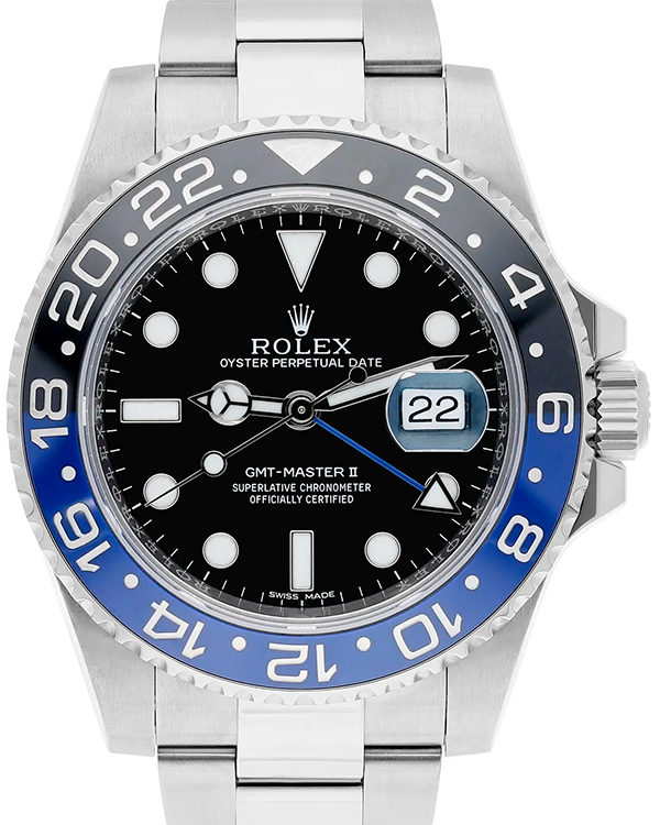 Rolex GMT-Master II "Batman" 40MM Black Dial Steel Bracelet (116710BLNR)