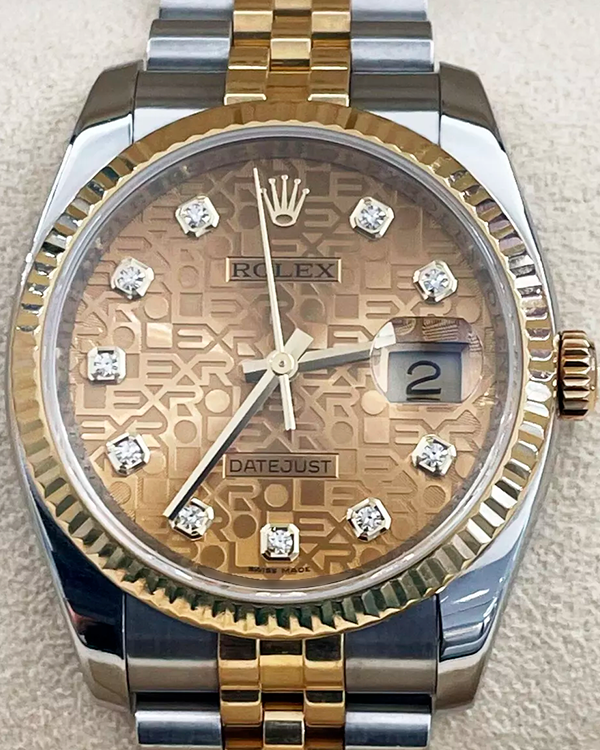 2006 Rolex Datejust 36MM Champagne "Jubilee" Dial Two-Tone Jubilee Bracelet (116233)