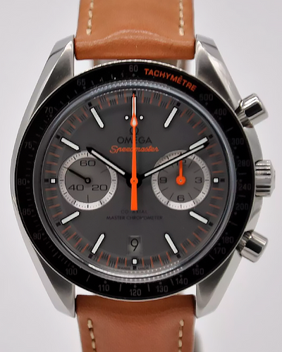 2019 Omega Speedmaster Racing 44.25MM Grey Dial Leather Strap (329.32.44.51.06.001)