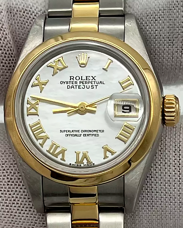 2002 (Y Serial) Rolex Lady-Datejust 26MM Mother Of Pearl Dial Two-Tone Oyster Bracelet (79163)