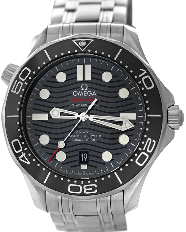 2019 Omega Seamaster Diver 300M 42MM Black Dial Steel Bracelet (210.30.42.20.01.001)