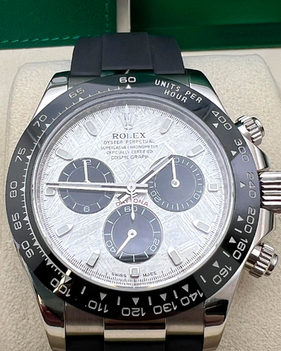 2018 Rolex Cosmograph Daytona "Panda" 40MM Aftermarket Meteorite Dial Oysterflex Strap (116519LN)