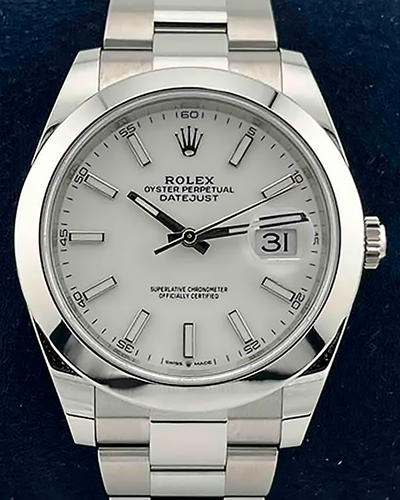 2021 Rolex Datejust 41MM Silver Dial Oyster Bracelet (126300)