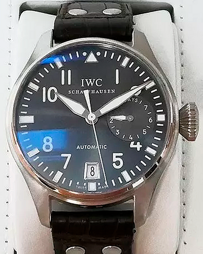 IWC Schaffhausen Pilot 46.2MM Grey Dial Leather Strap (IW500402)