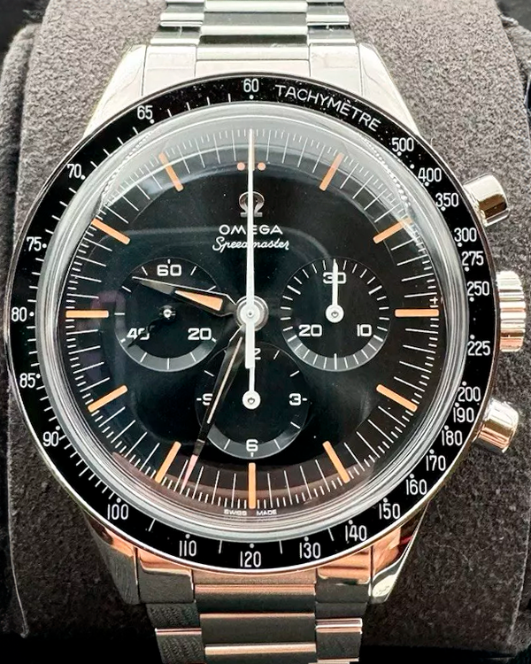 2024 Omega Speedmaster Anniversary Series "The First Omega In Space" 39.7MM Blue Dial Steel Bracelet (310.30.40.50.06.001)