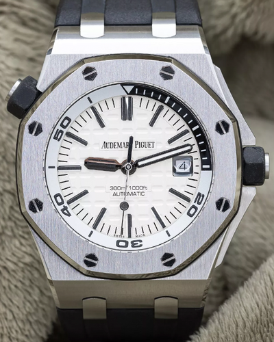 2016 Audemars Piguet Royal Oak Offshore Diver 42MM White Dial Rubber Strap (15710ST.OO.A002CA.02)