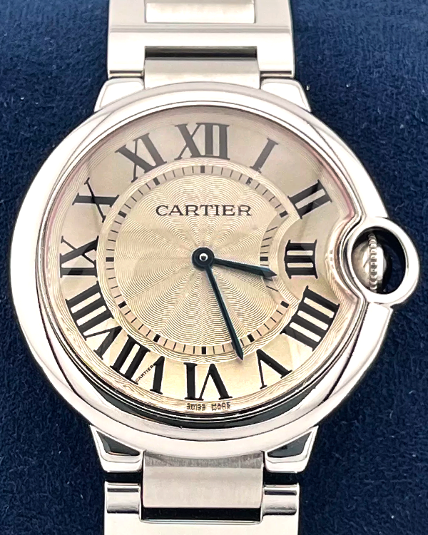 Cartier Ballon Bleu 36MM Quartz Silver Dial Steel Bracelet (3005)