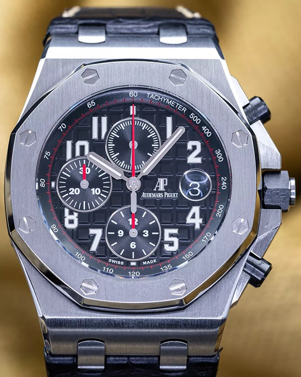 2016 Audemars Piguet Royal Oak Offshore “Vampire” 42MM Black Dial Leather Strap (26470ST.OO.A101CR.01)