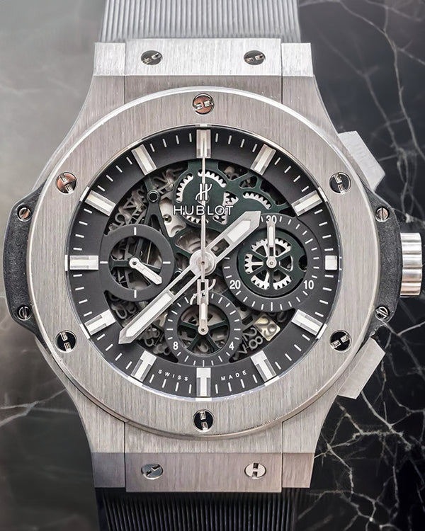 2016 Hublot Big Bang Aero Bang 44MM Skeleton Dial Rubber Strap (311.SX.1170.RX)