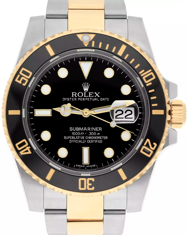 2015 Rolex Submariner Date 40MM Black Dial Two-Tone Oyster Bracelet (116613LN)