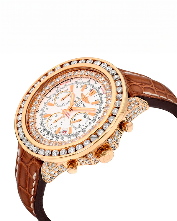 Breitling Bentley Motors 49MM White Dial Leather Strap (K25362 