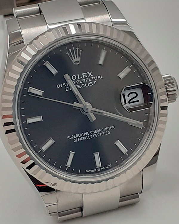 Rolex Datejust 31MM Black Dial Steel Bracelet (278274)