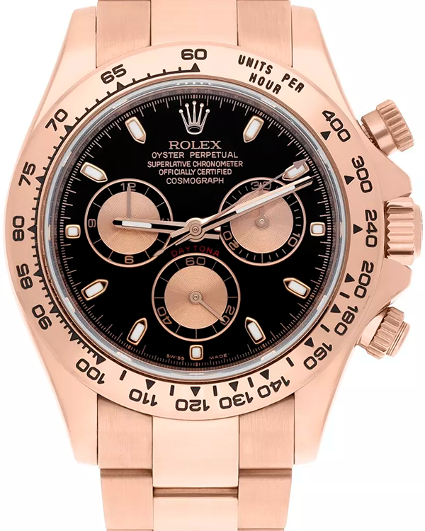 2015 Rolex Cosmograph Daytona 40MM Black Dial Rose Gold Oyster Bracelet (116505)