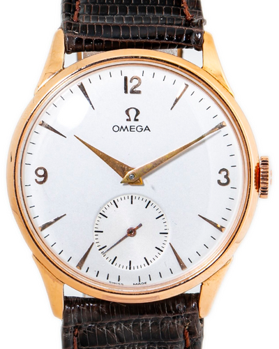 Omega Vintage 36MM Silver Dial Leather Strap (33979)