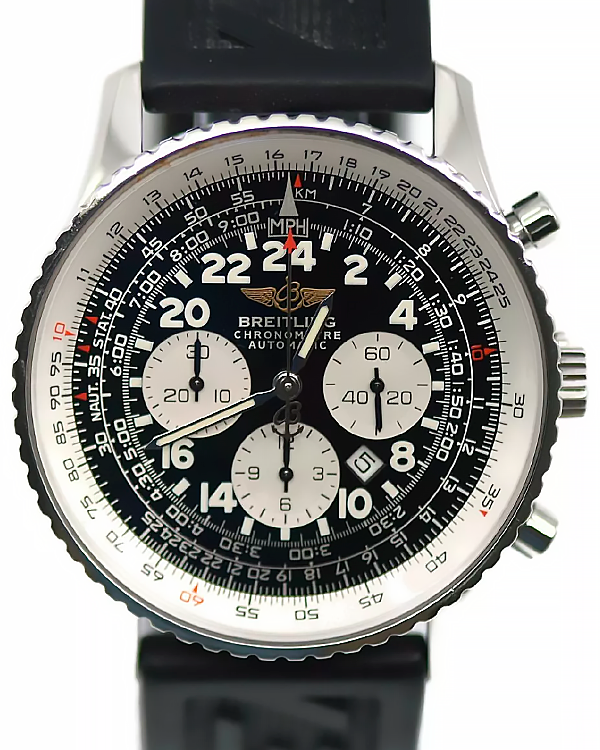 2004 Breitling Navitimer 42MM Black Dial Rubber Strap (A23322)