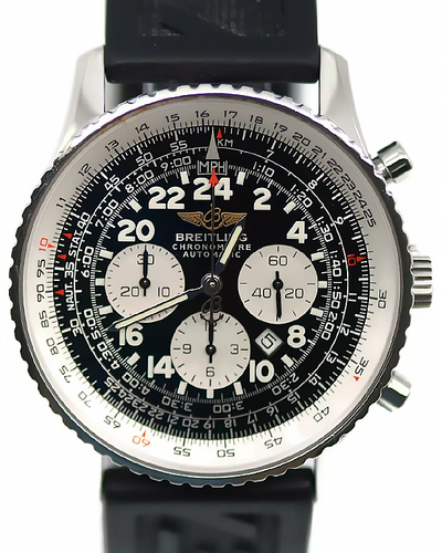 2004 Breitling Navitimer 42MM Black Dial Rubber Strap (A23322)