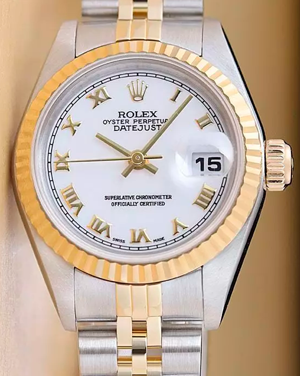 Rolex Lady-Datejust 26MM White Dial Two-Tone Jubilee Bracelet (79173)