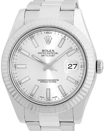 2014 Rolex Datejust II 41MM Silver Dial Oyster Bracelet (116334)