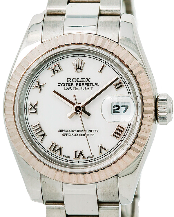 Rolex Lady-Datejust 26MM White Dial Steel Bracelet (179174)