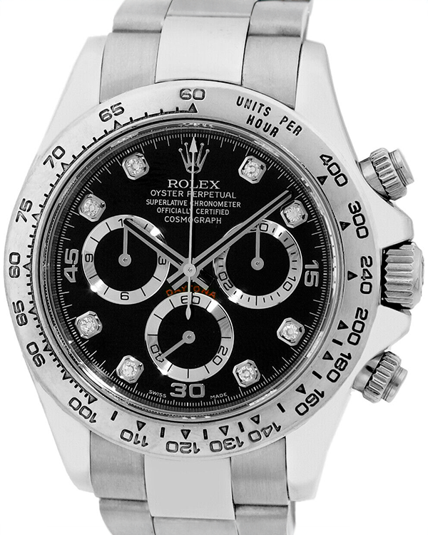 2006 (Z Serial) Rolex Cosmograph Daytona 40MM Black Dial White Gold Bracelet (116509)