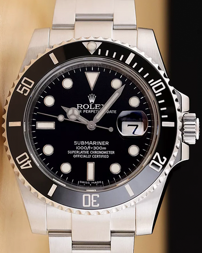 2015 Rolex Submariner Date 40MM Black Dial Oyster Bracelet (116610LN)