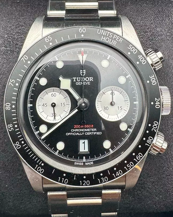 2021 Tudor Black Bay Chrono 41MM Black Dial Steel Bracelet (79360N)