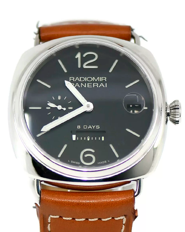 Panerai Radiomir 8 Days 45MM Black Dial Aftermarket Leather Strap (PAM00268)