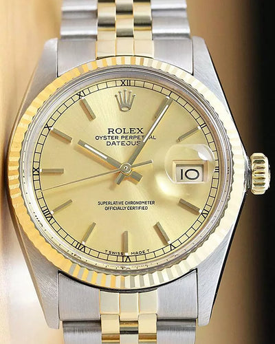 Rolex Datejust 36MM Champagne Dial Two-Tone Jubilee Bracelet (16013)