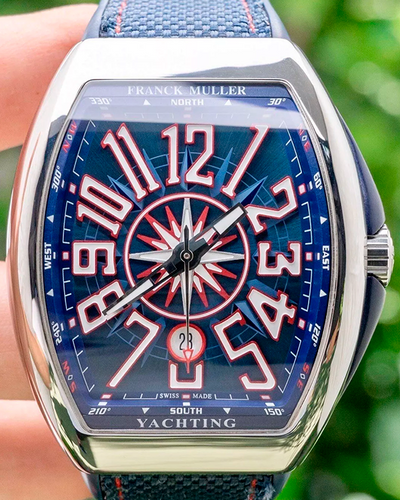 2022 Franck Muller Vanguard Yachting Mediterraneo  L.E. 44MM Blue Dial Rubber Strap (V 45 SC DT AC BL YACHTING)