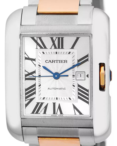 Cartier Tank Anglaise Automatic 30x40MM Silver Dial Two-Tone Bracelet (W5310007)