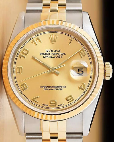 Rolex Datejust 36MM Champagne Dial Two-Tone Jubilee Bracelet (16233)