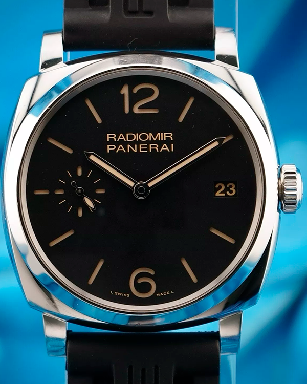 2017 Panerai Radiomir 1940 3 Days 47MM Black Dial Rubber Strap (PAM00514)