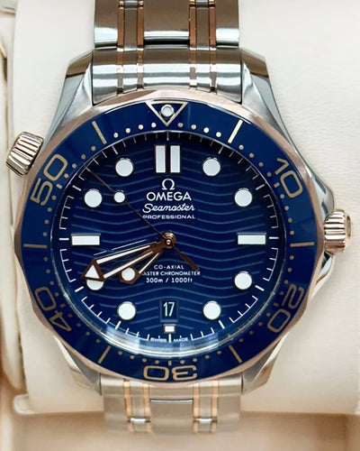 Omega Seamaster Diver 300M 42MM Blue Dial Two-Tone Bracelet (210.20.42.20.03.002)