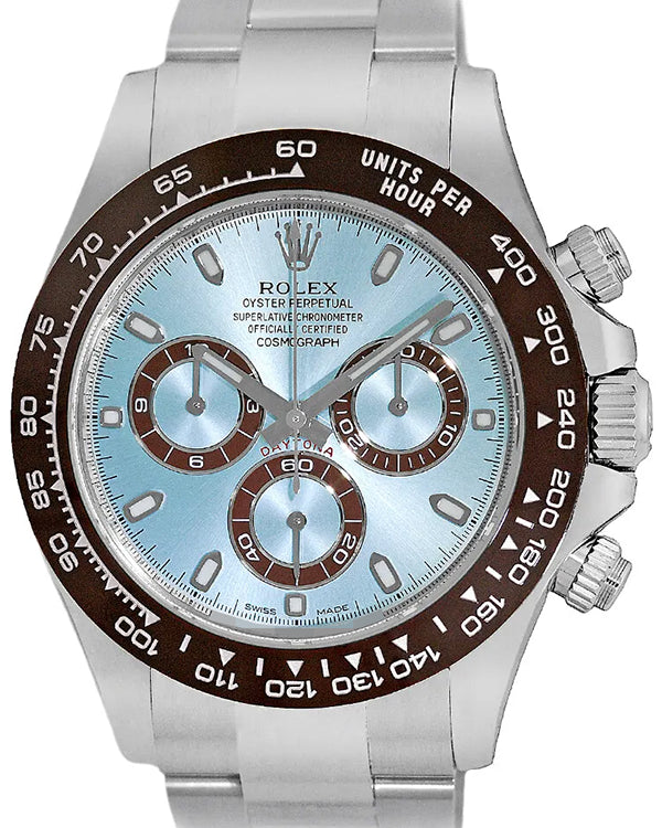 2020 Rolex Cosmograph Daytona 40MM Ice Blue Dial Platinum Oyster Bracelet  (116506)