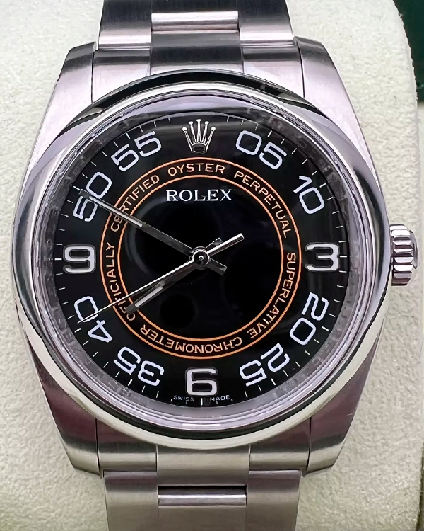 Rolex Oyster Perpetual 36MM Orange Black Harley Dial Oyster Bracelet (116000)