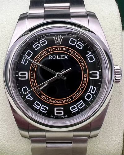 Rolex Oyster Perpetual 36MM Orange Black Harley Dial Oyster Bracelet (116000)