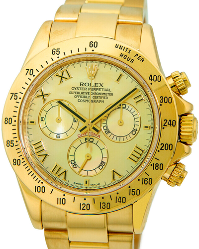 Rolex Cosmograph Daytona 40MM Mother of pearl Dial Yellow Gold Oyster Bracelet (116528)