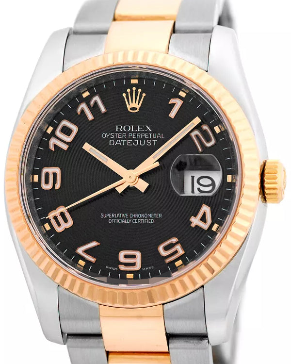 Rolex Datejust 36MM Black Dial Two-Tone Oyster Bracelet (116231)